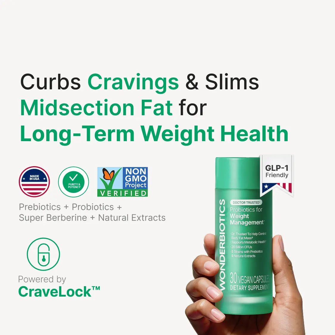 WonderBiotics Probiotics for Weight Management bottle